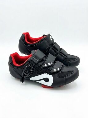 Brand New Peloton Cycling Shoes Size 38 Black Red Bike Unisex Size 7-7.5